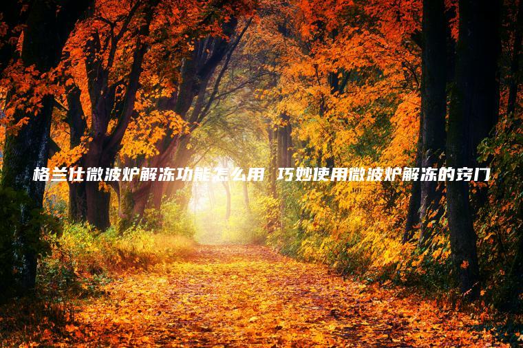 格蘭仕微波爐解凍功能怎么用 巧妙使用微波爐解凍的竅門