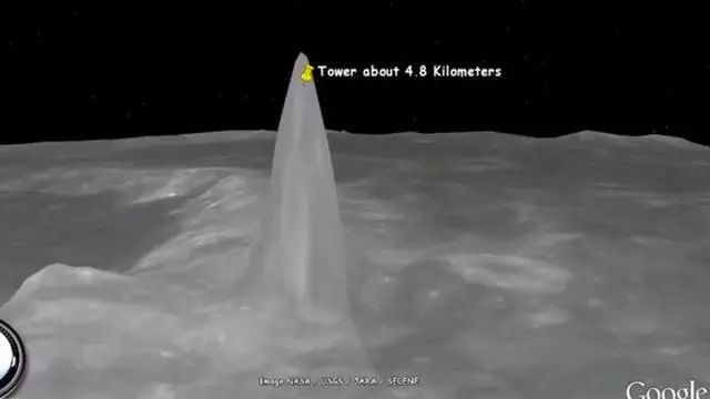 NASA衛星發現月球上有6座3英里高的外星人巨塔