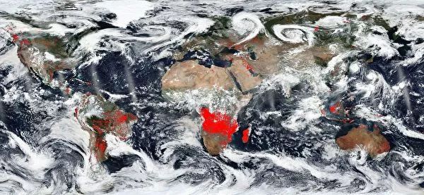 NASA衛(wèi)星圖片告訴你全世界“著火了”