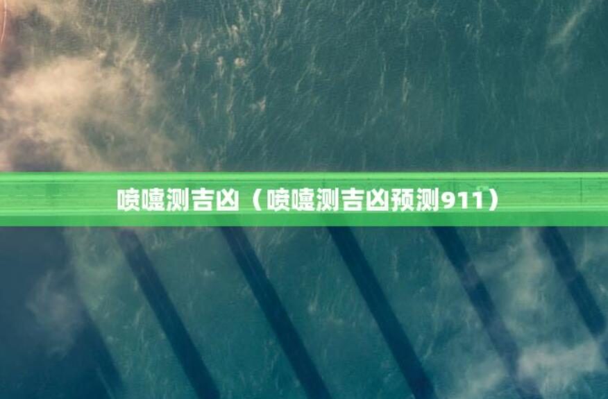 噴嚏測吉兇（噴嚏測吉兇預測911）