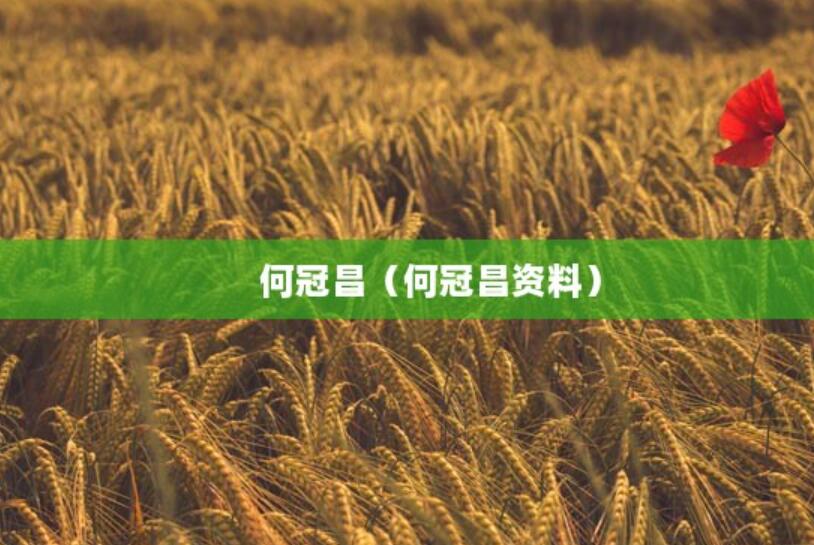 何冠昌（何冠昌資料）