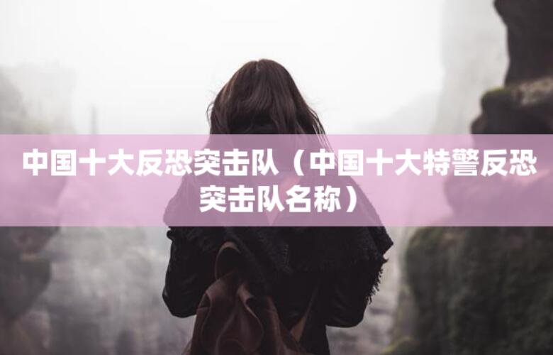 中國十大反恐突擊隊（中國十大特警反恐突擊隊名稱）